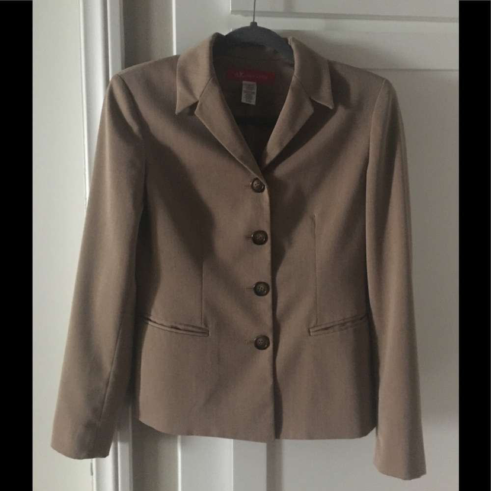 Anne Klein Tan Polyester Blazer Size 2P